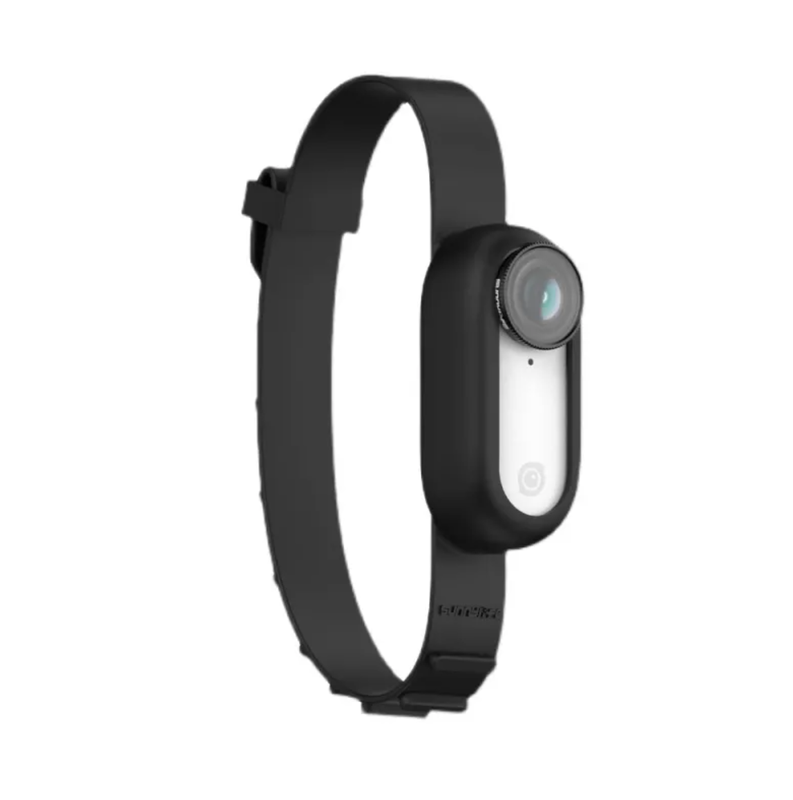 Black and white smartwatch on a white background