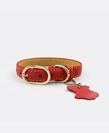 Cowhide Leather Pet Collar - restyled product photo 1
