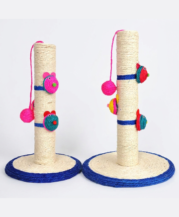 Cat Scratching Post with Round Base and Toy Ball - restyled product photo 1