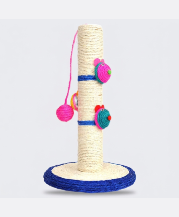 Cat Scratching Post with Round Base and Toy Ball - restyled product photo 2